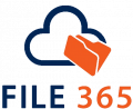 logo file365 met blauwe rand